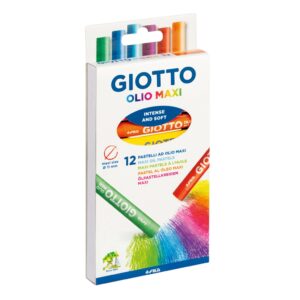צבעי פסטל שמן עבים 12 יחידות גיאוטו GIOTTO