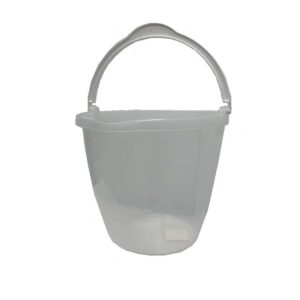 דלי שטיפה שקוף+פיה 12 ל'