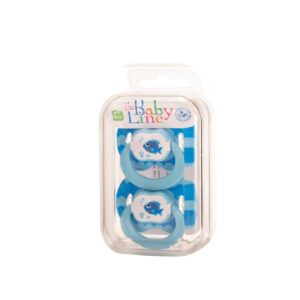 זוג מוצצים סיליקון כחולים בקופסה