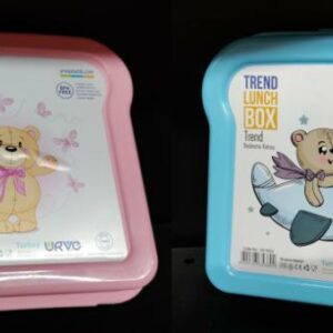 קופסת אוכל ילדים כחול/ורוד