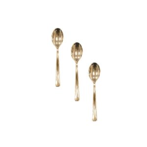 סט 12 כפות מוזהבות