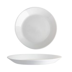 צלחת לבנה עגולה בינונית 18 ס"מ