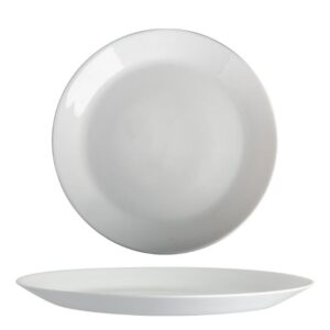 צלחת זכוכית לבנה עגולה 25.4*2.5 ס"מ