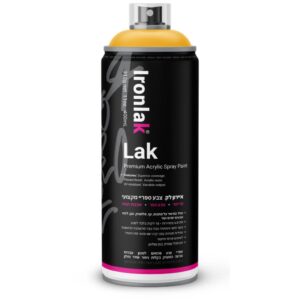 ספריי צבע איירון לק גוון צהוב אורקה 016 - 400 מ"ל