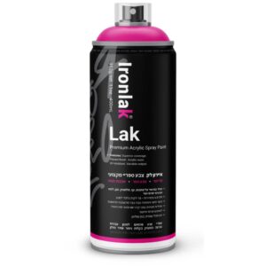 ספריי צבע איירון לק גוון ורוד פלירט 028 - 400 מ"ל