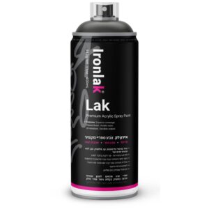 ספריי צבע איירון לק גוון אפור כהה 074 - 400 מ"ל