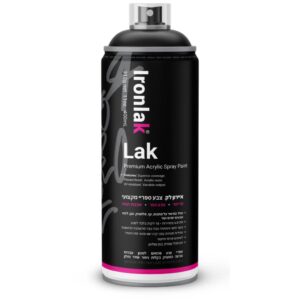 ספריי צבע איירון לק גוון שחור 073 - 400 מ"ל