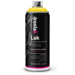 ספריי צבע איירון לק גוון צהוב סמיילי 010 - 400 מ"ל