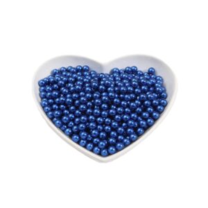 חרוזי פנינה עגולים צבע כחול