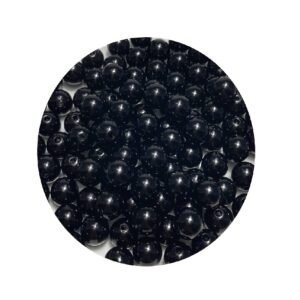 חרוזי פנינה עגולים צבע שחור