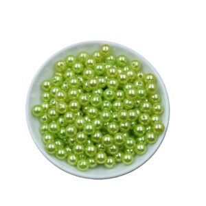 חרוזי פנינה עגולים צבע ירוק תפוח