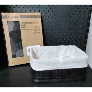 סלסלת במבוק שחור 30*40 ס"מ