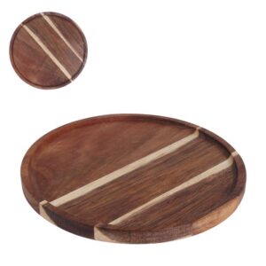 צלחת עץ עגולה 24 ס"מ Acaica