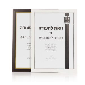 מסגרת תמונה A4 עיטור זהב/כסף