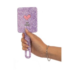 מברשת שיער גליטר גב נוצץ