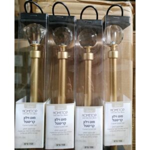 מוט וילון קריסטל 150 ס"מ כסף/זהב