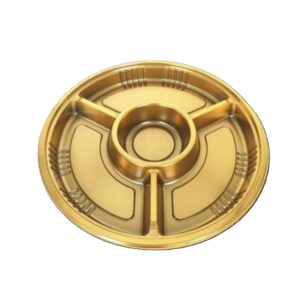 מארז עגול מחולק עם מכסה שקוף 28*6 ס"מ