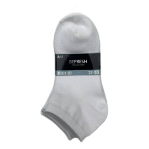 סט 10 זוגות גרביים קצרות לבנות פרש 27-30