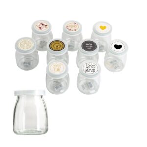 צנצנת קינוחים מזכוכית עם מכסה