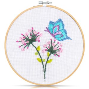 קיט רקמה פרפר ופרחים