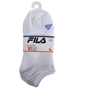 מארז 10 זוגות גרביים קרסוליות לבן FILA