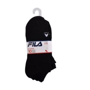 מארז 10 זוגות גרביים קרסוליות שחור FILA