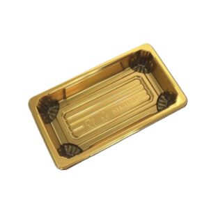 מארז מלבני מוזהב עם מכסה שקוף 14*8.1*5 ס"מ