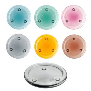 תחתית זכוכית צבעונית לנר