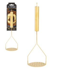 ממחה תפוחי אדמה נירוסטה בצבע זהב