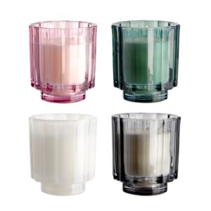 נר בצנצנת פסים 9*10 ס"מ