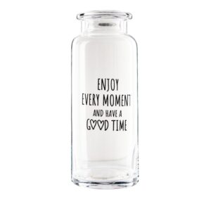 צנצנת בקבוק זכוכית עם כיתוב 33 ס"מ