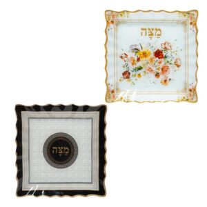 מגש זכוכית מצה לפסח