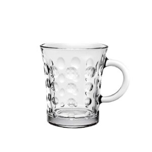 כוס זכוכית מעוצבת בועות