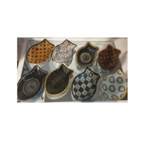 צלחת זכוכית בצורת דג