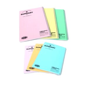 מארז 3 מחברות ספירלה A4 משובץ פסטל