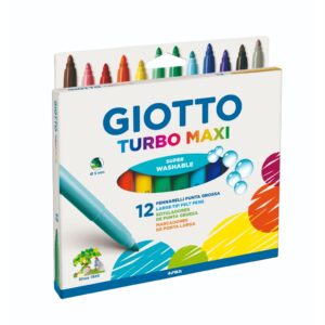 טושים עבים טורבו קולור מקסי 12 יחידות גיאוטו GIOTTO