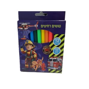 סט 12 טושים רחיצים כבאי