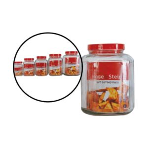 צנצנת זכוכית דגם קואדרו 5 ליטר