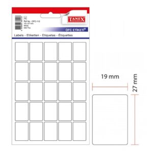 מדבקות לבנות 19*27 מ"מ 32 דף