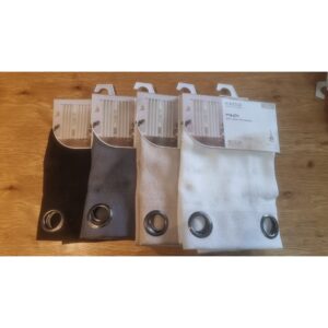 וילון דגם פריז בצבע לבן