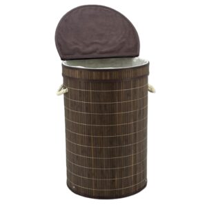 סל כביסה במבוק עגול חום