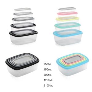 סט 5 קופסאות מלבניות