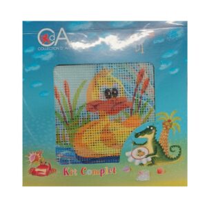 סט רקמה ברווז צהוב.