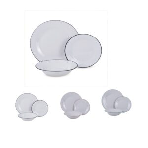 מערכת צלחות פורצלן דגם ריפל