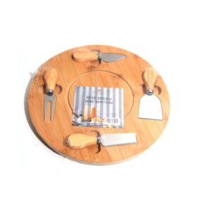 מארז לחיתוך והגשת גבינות עגול