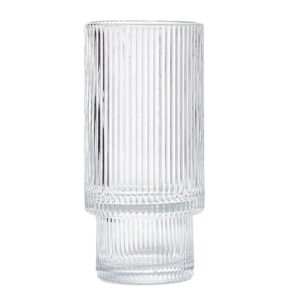 כוס זכוכית פסים גבוהה 400 מ"ל