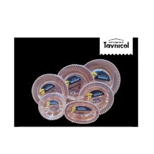 סט 10 צלחות קטנות דגם פנינה רוז גולד