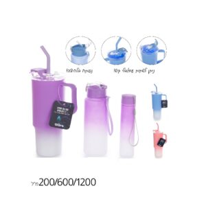 סט בקבוקי שתייה צבעוני