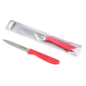 סכין חלקה פרו שארפ אדומה - ARCOSTEEL