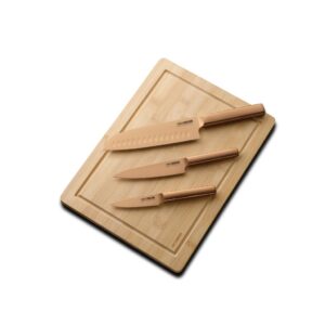 סט 4 חלקים סכיני שף ולוח חיתוך ARCOSTEEL